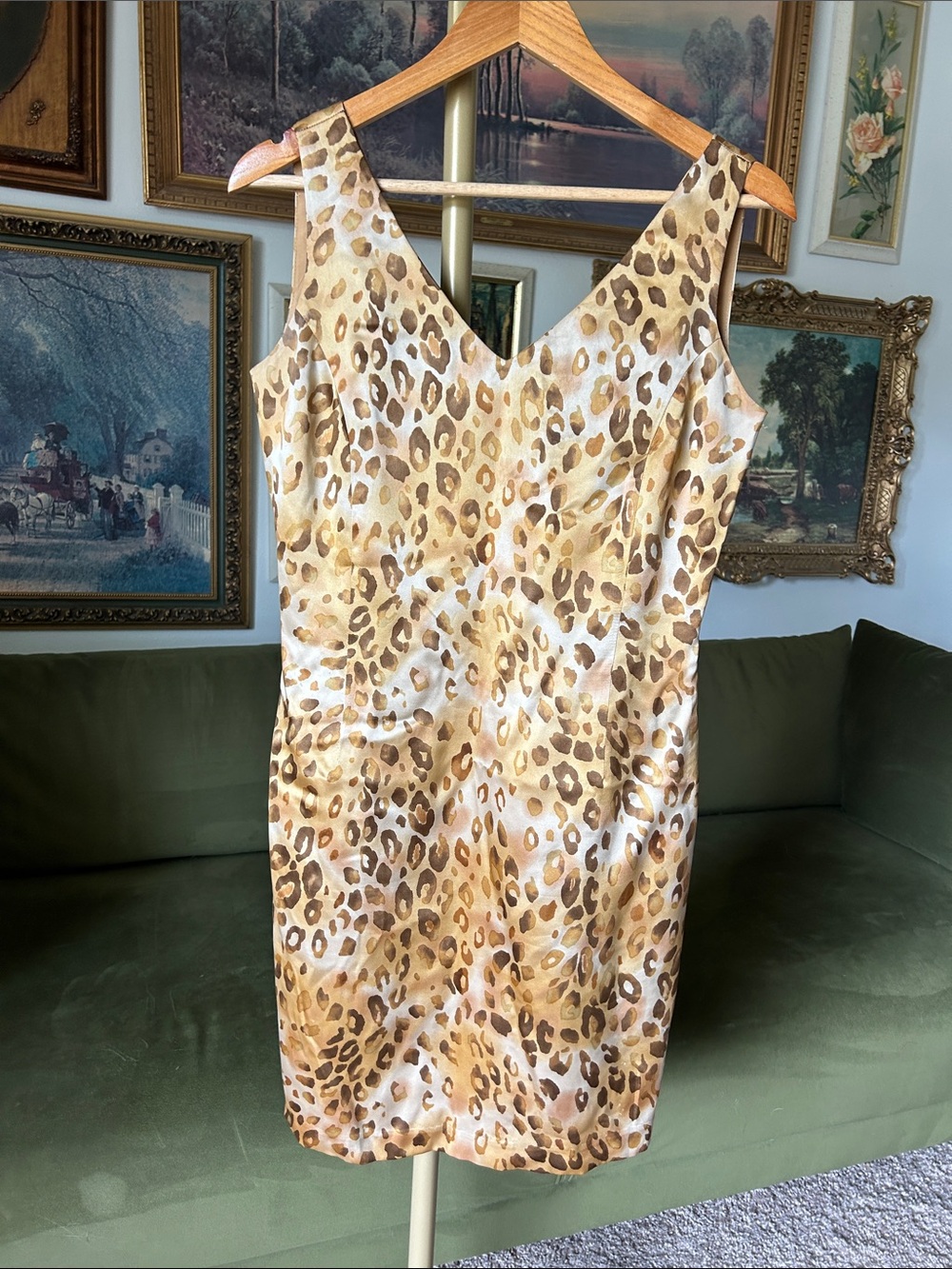 Vintage 100% Silk blushe impressions Cocktail Dress